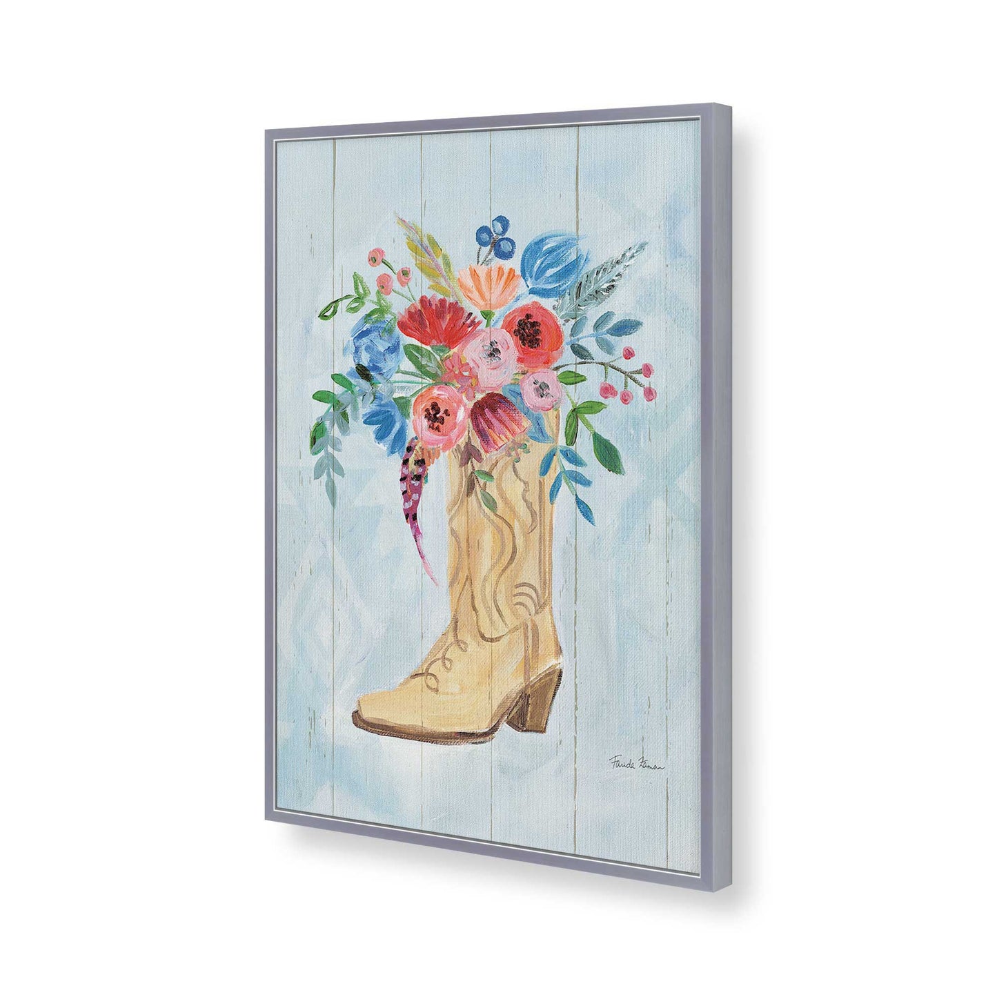 [Color:Polished Chrome], Picture of art in a Polished Chrome frame of the corner