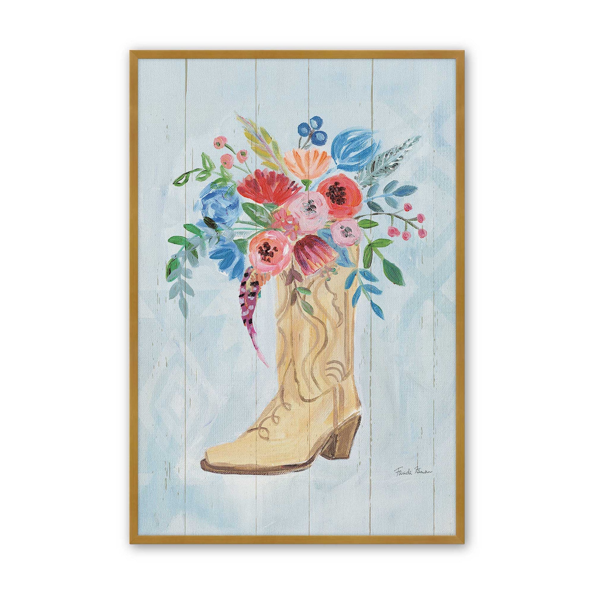 [Color:Polished Gold], Picture of art in a Polished Gold frame