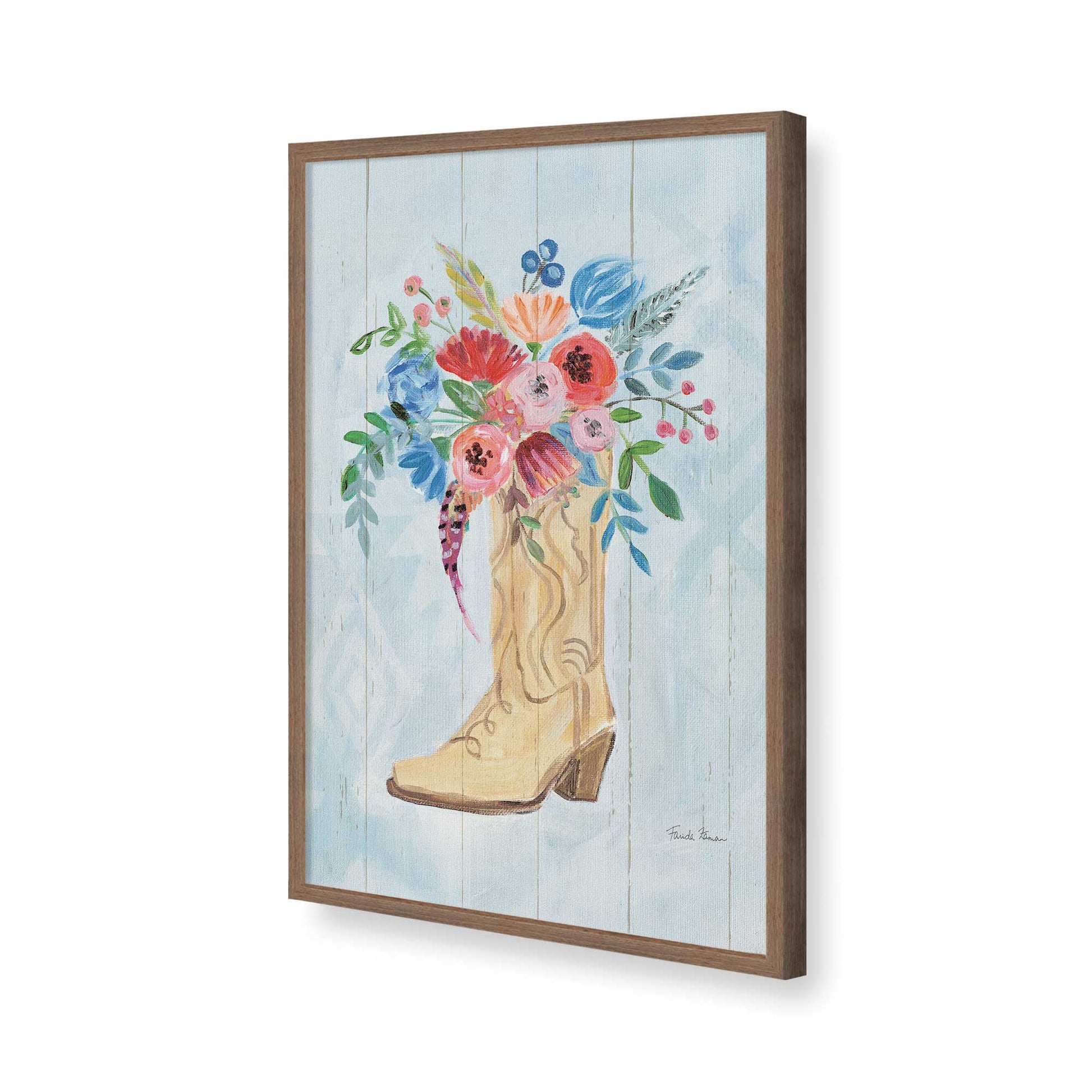 [Color:Walnut], Picture of art in a Walnut frame of the corner