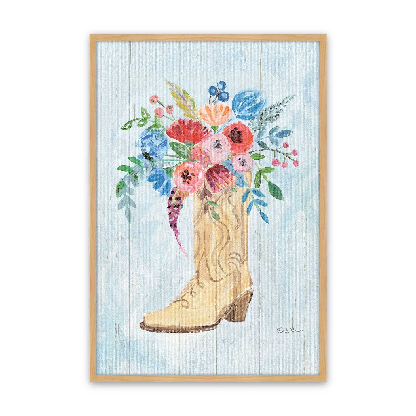 [Color:American Maple], Picture of art in a American Maple frame
