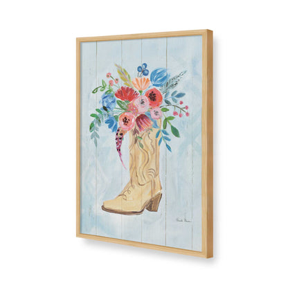 [Color:American Maple], Picture of art in a American Maple frame of the corner