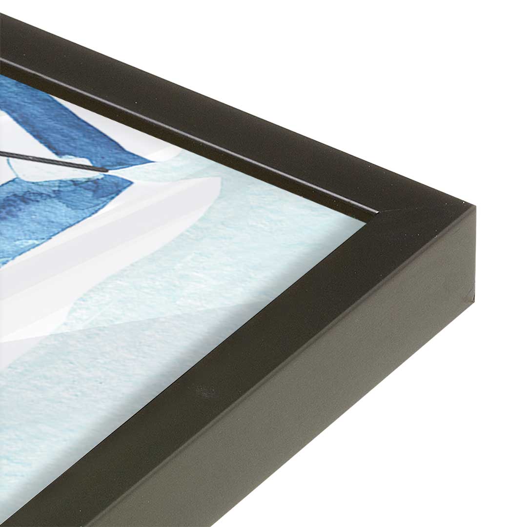 [Color:Satin Black], Picture of art in a Satin Black frame at an angle