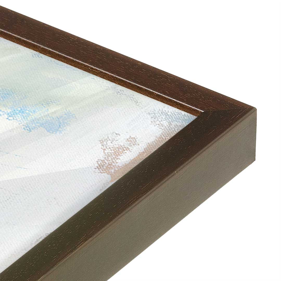 [Color:Espresso], Picture of art in a Espresso frame at an angle