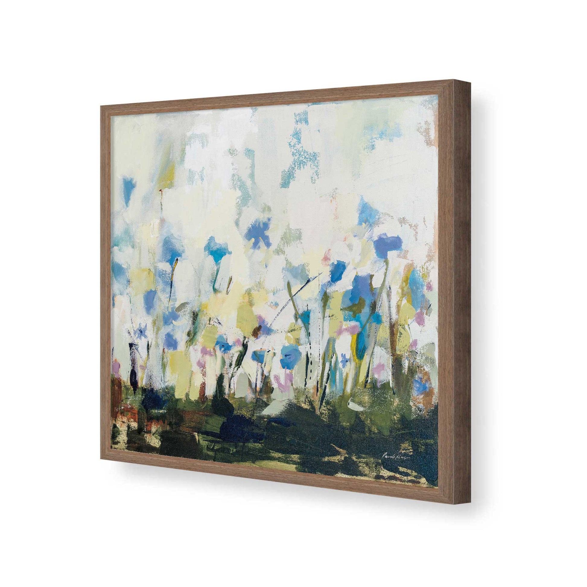 [Color:Walnut], Picture of art in a Walnut frame of the corner