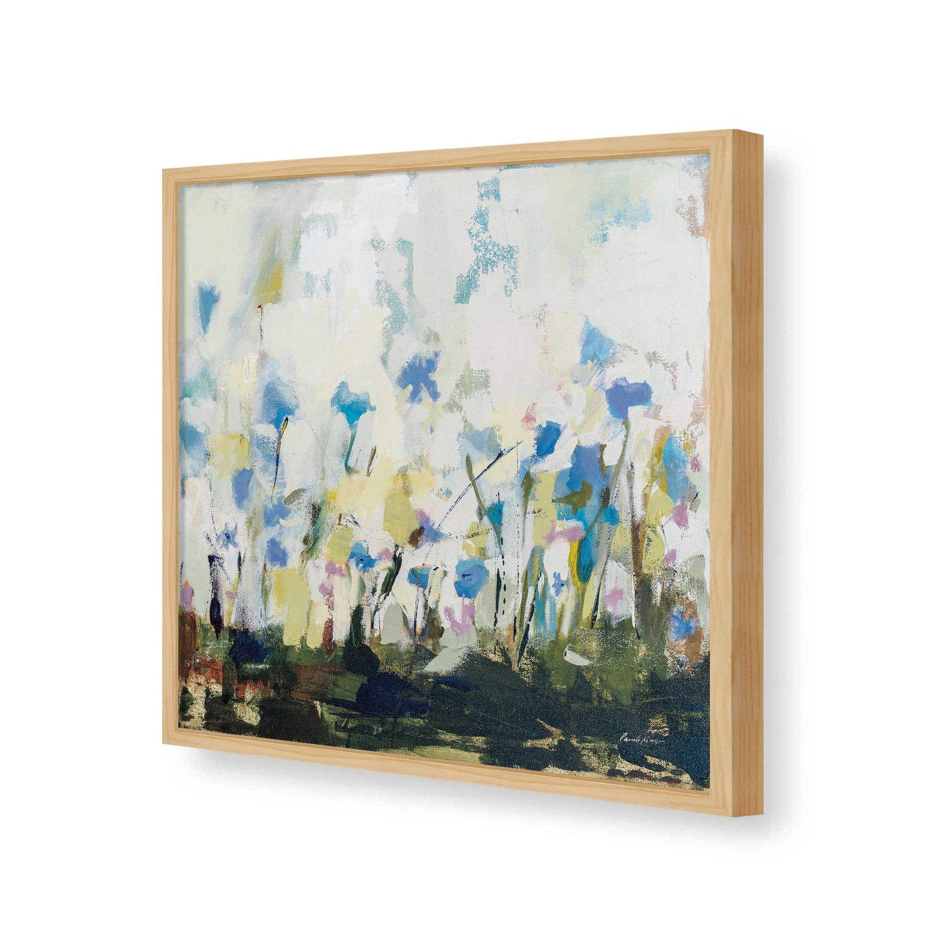[Color:American Maple], Picture of art in a American Maple frame of the corner