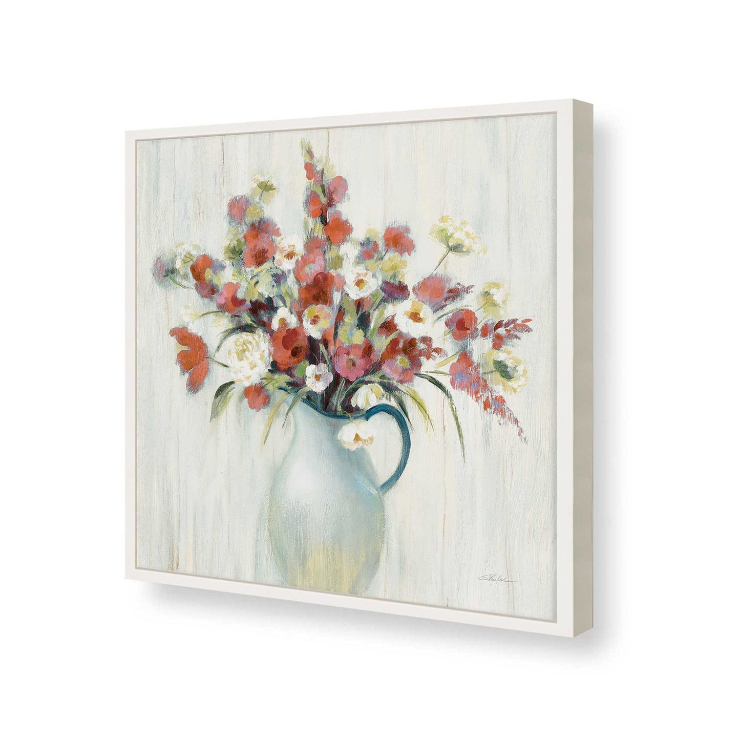 [Color:Opaque White], Picture of art in a Opaque White frame of the corner