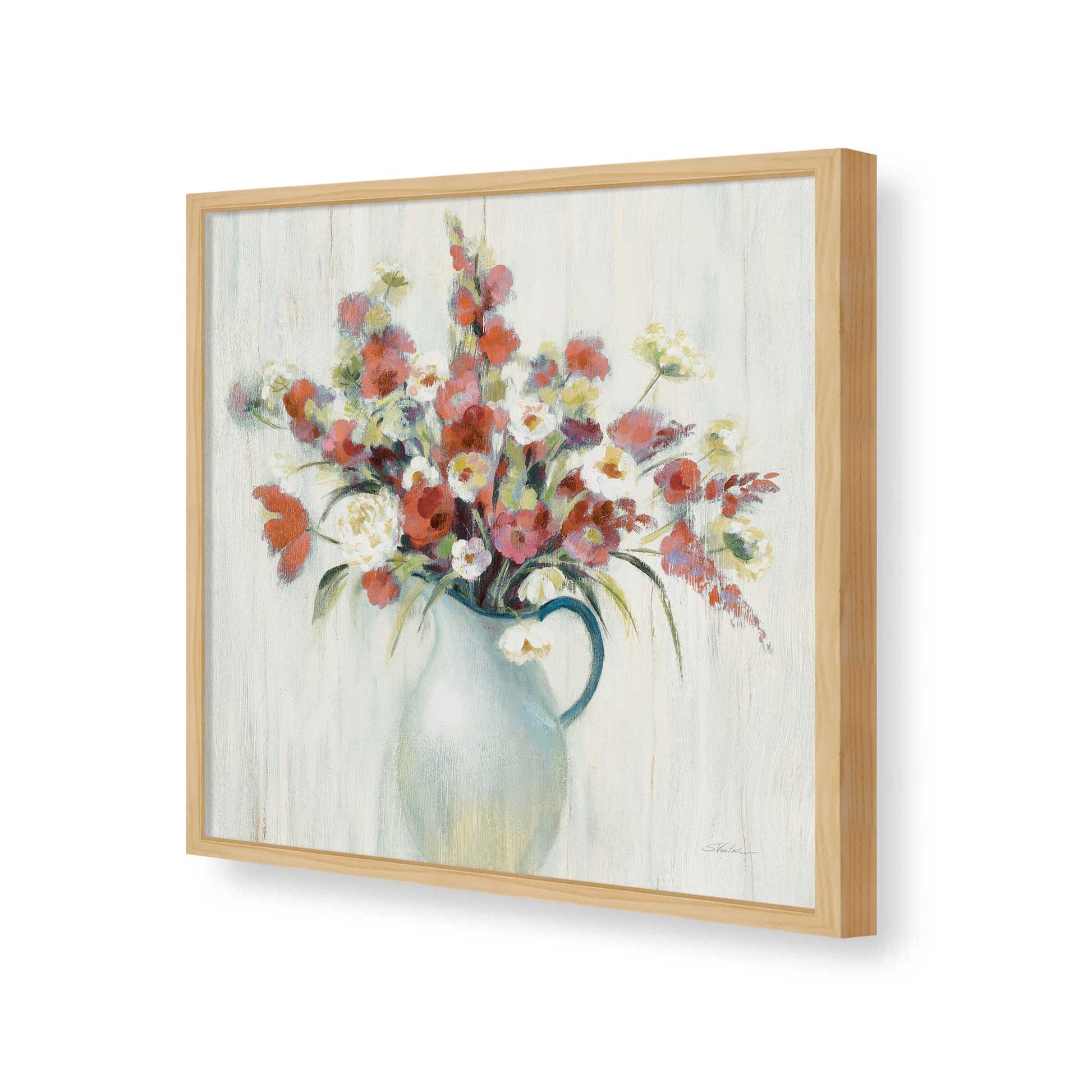 [Color:American Maple], Picture of art in a American Maple frame of the corner