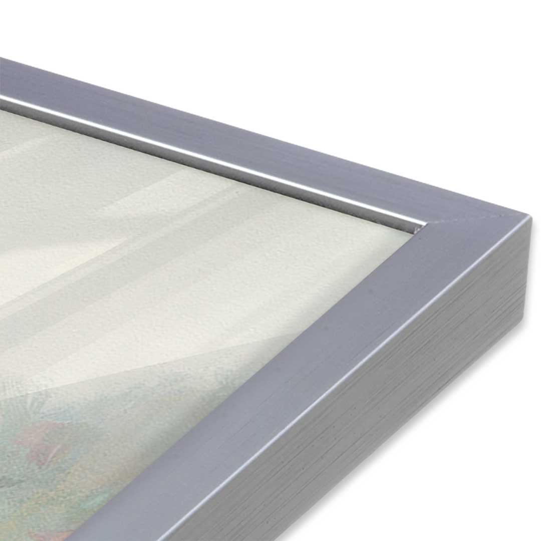[Color:Polished Chrome], Picture of art in a Polished Chrome frame at an angle