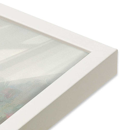 [Color:Opaque White], Picture of art in a Opaque White frame at an angle