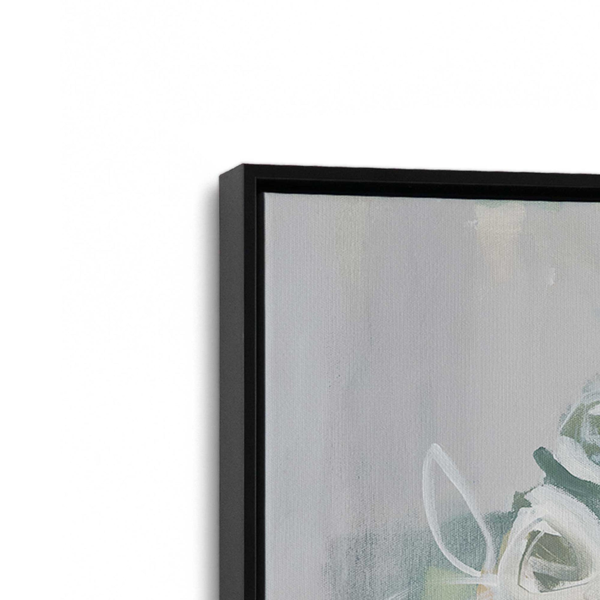 [Color:Satin Black], Picture of art in a Satin Black frame at an angle