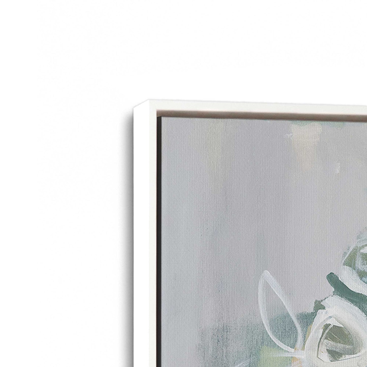 [Color:Opaque White], Picture of art in a White frame at an angle