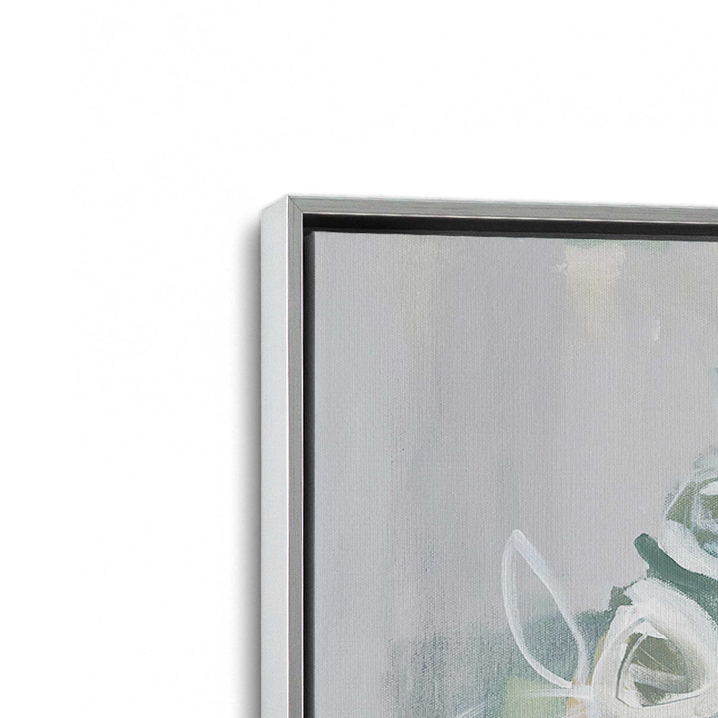 [Color:Polished Chrome], Picture of art in a Polished Chrome frame at an angle