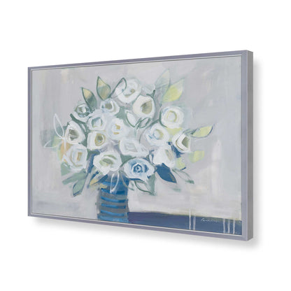 [Color:Polished Chrome], Picture of art in a Polished Chrome frame of the corner