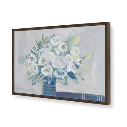 [Color:Brown], Picture of art in a Brown frame of the corner