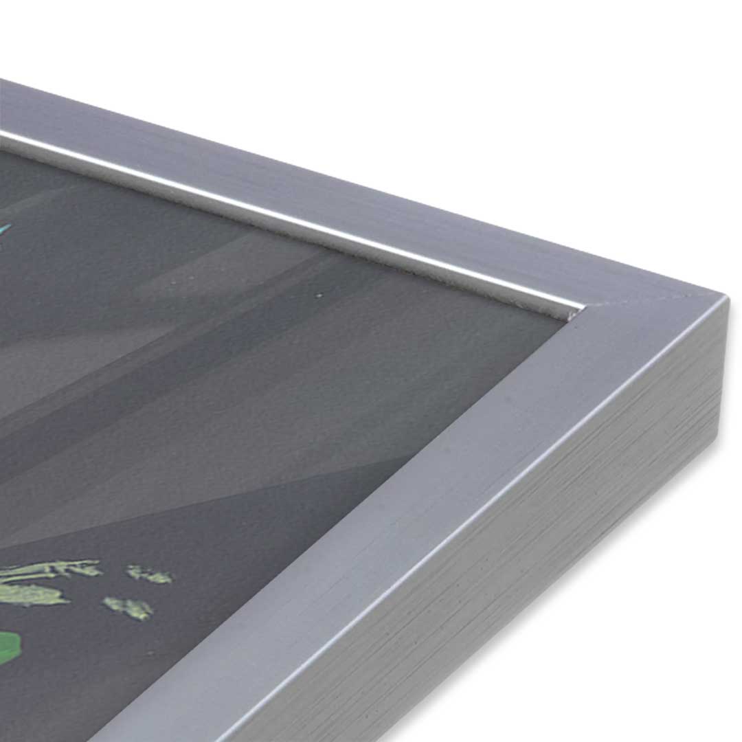[Color:Polished Chrome], Picture of art in a Polished Chrome frame at an angle