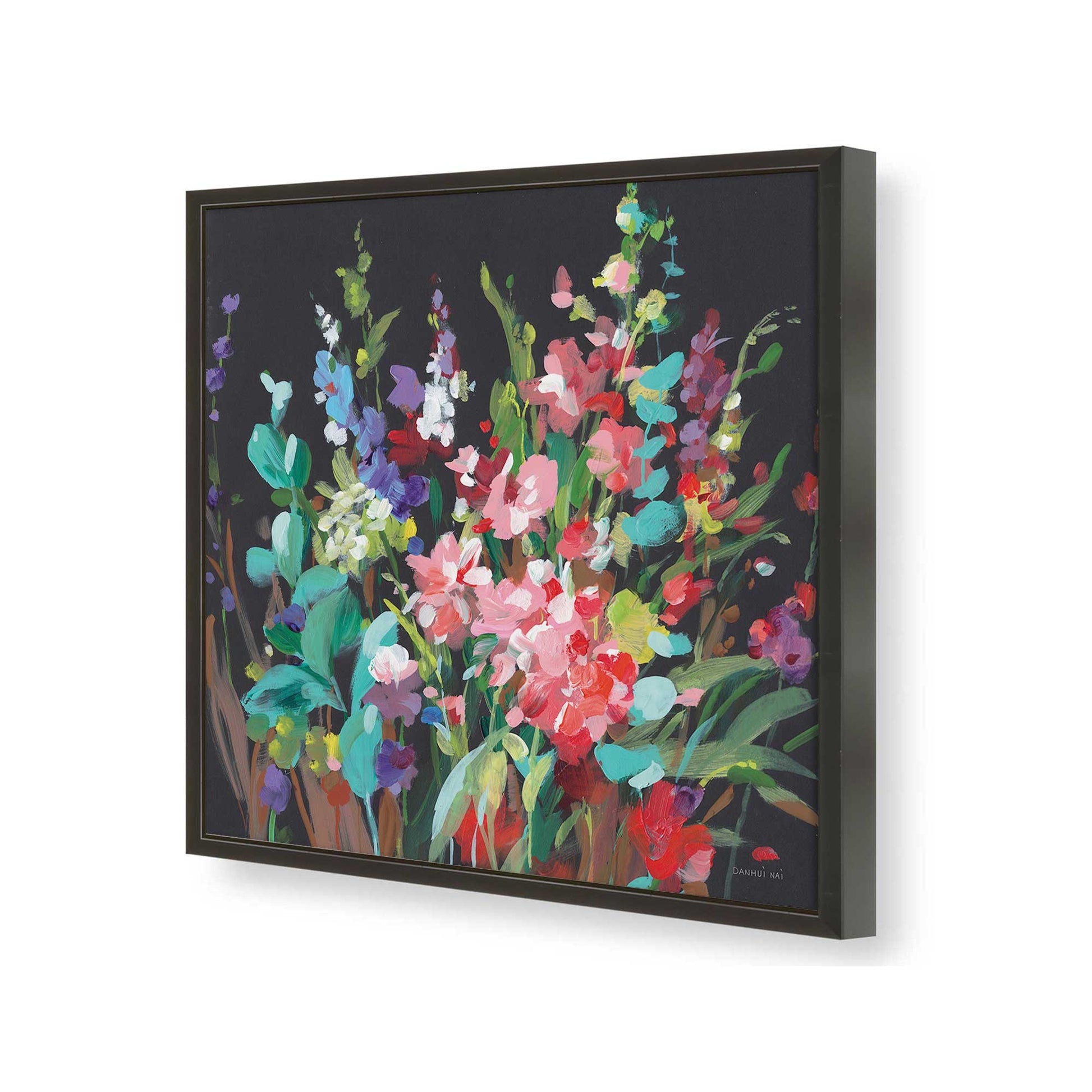 [Color:Satin Black], Picture of art in a Satin Black frame of the corner
