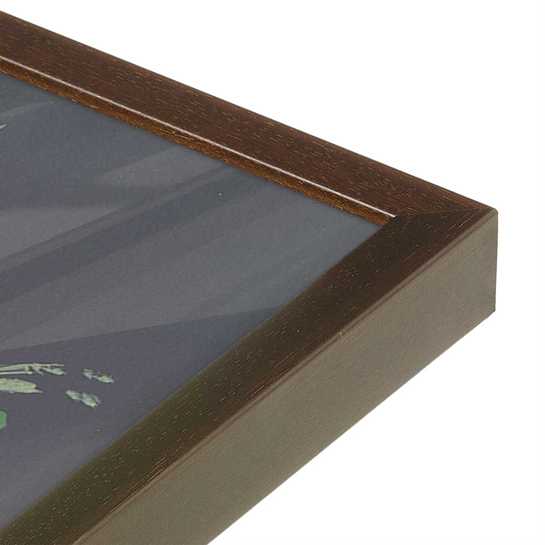 [Color:Espresso], Picture of art in a Espresso frame at an angle