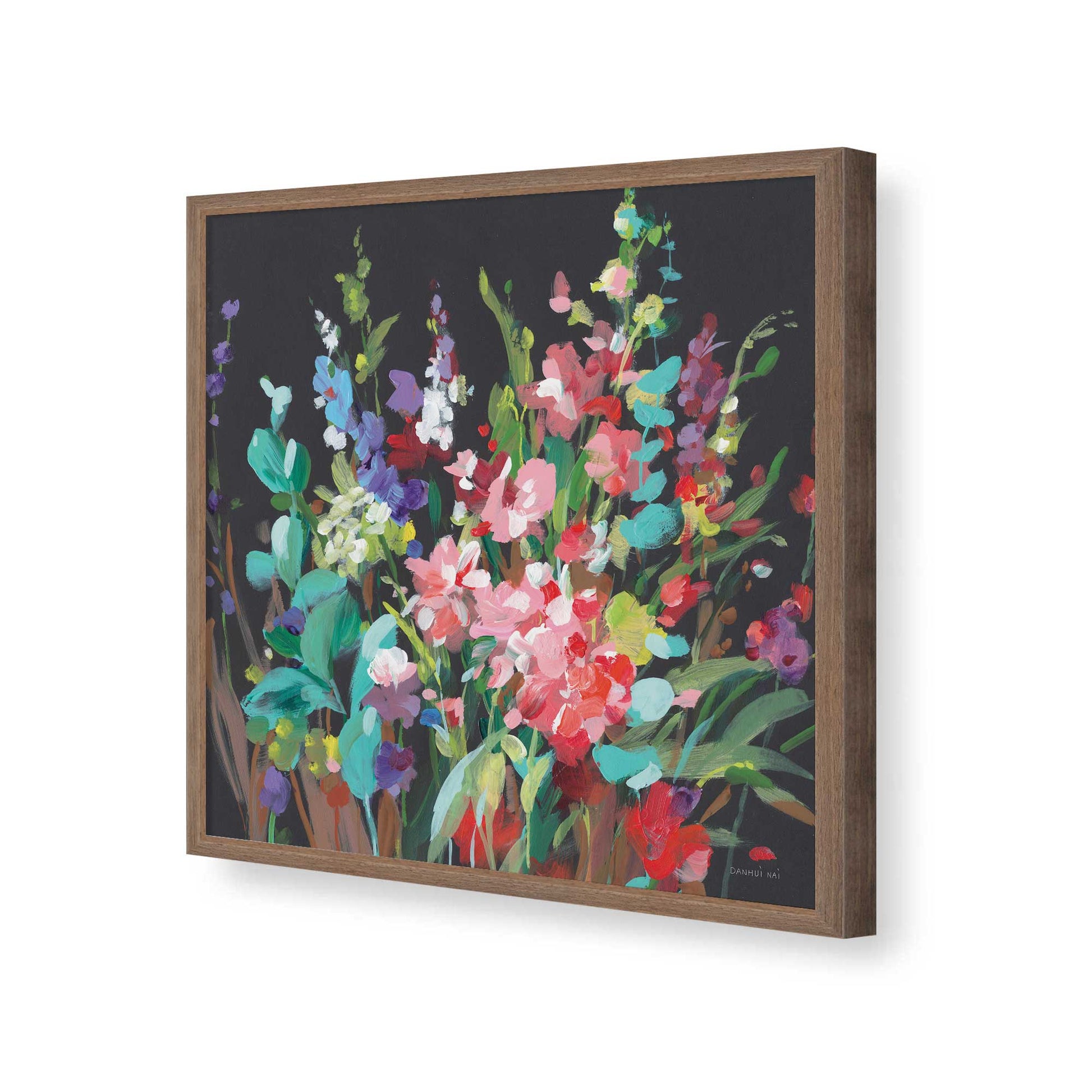 [Color:Walnut], Picture of art in a Walnut frame of the corner