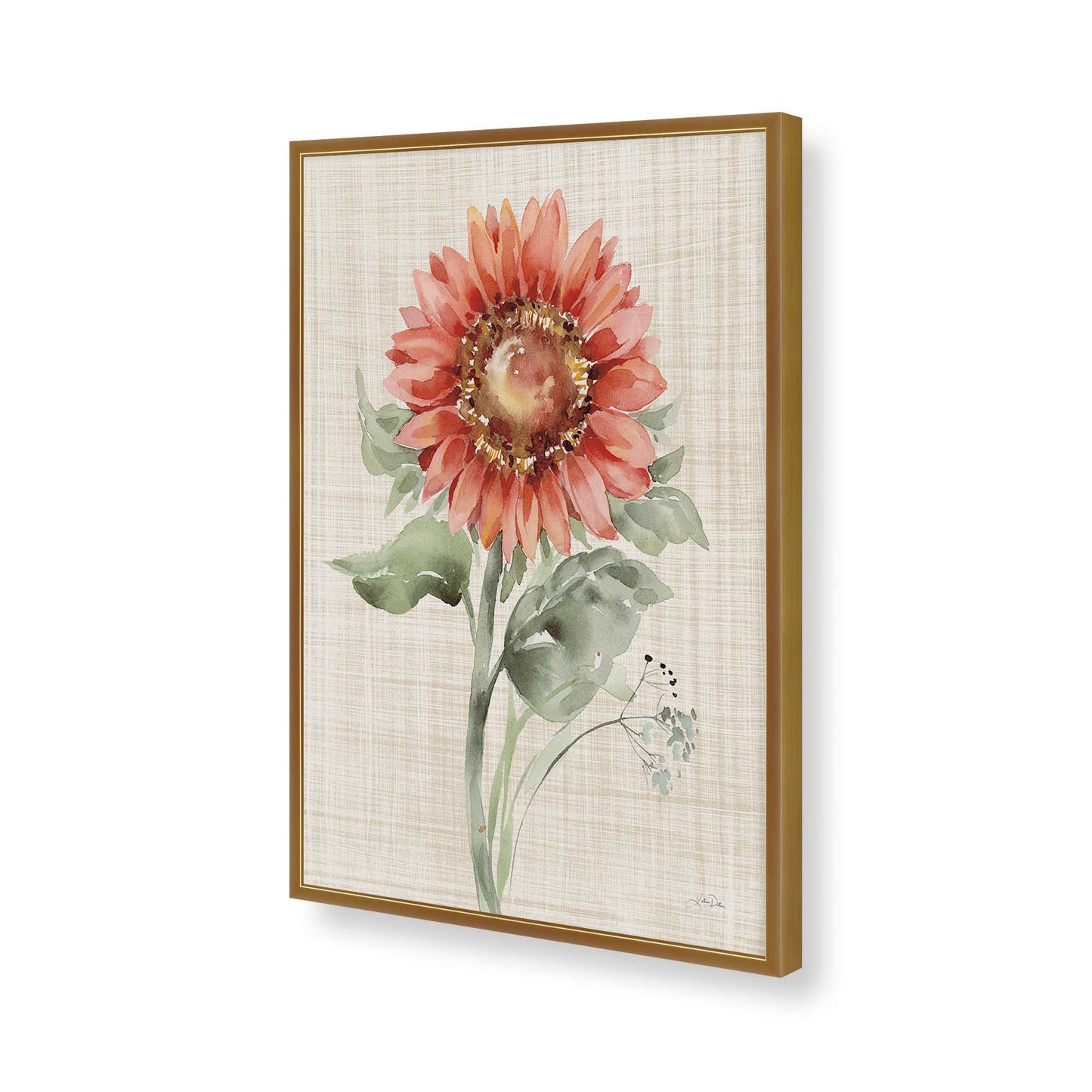 [Color:Polished Gold], Picture of art in a Polished Gold frame of the corner