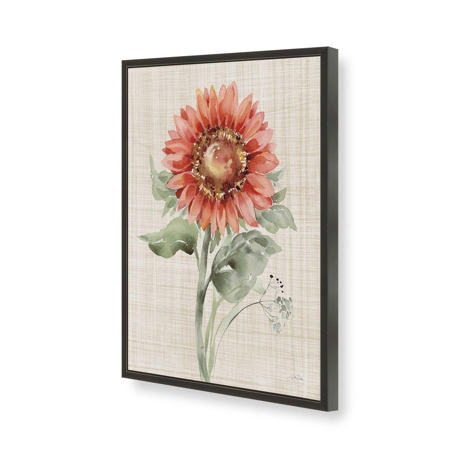[Color:Satin Black], Picture of art in a Satin Black frame of the corner