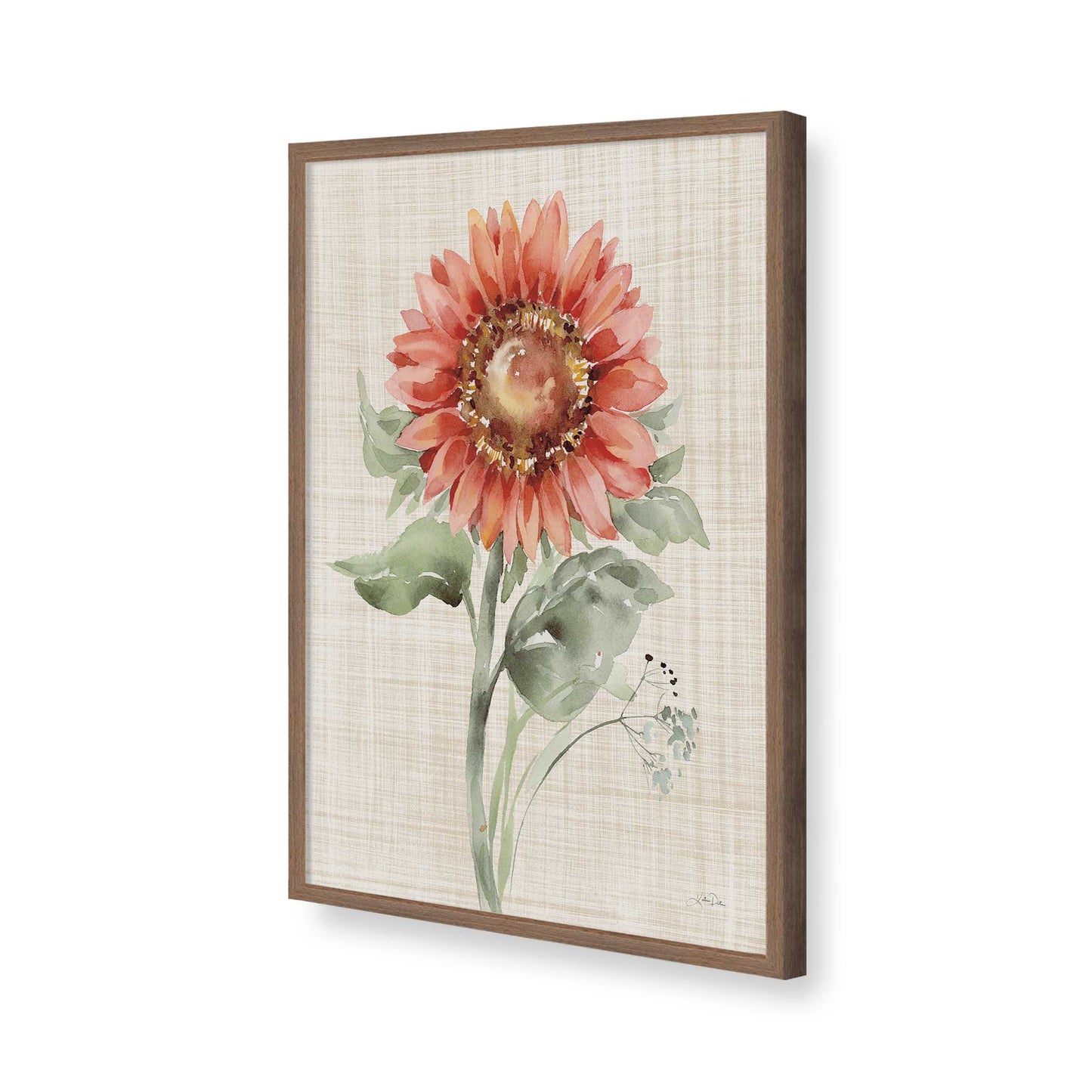[Color:Walnut], Picture of art in a Walnut frame of the corner