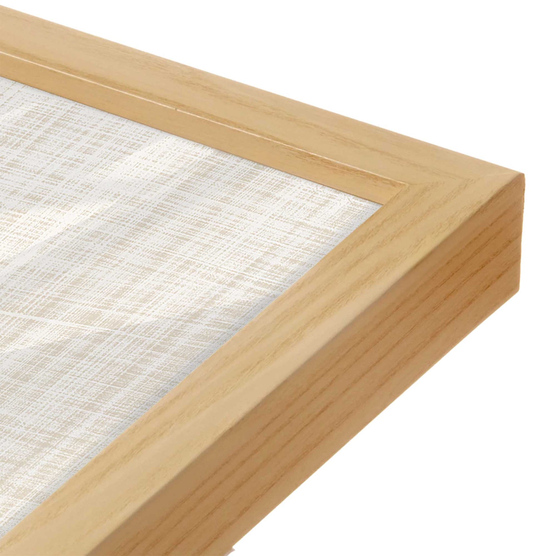 [Color:American Maple], Picture of art in a American Maple frame at an angle