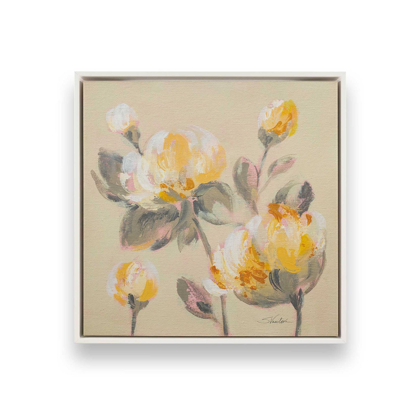 [Color:Opaque White], Picture of art in a White frame