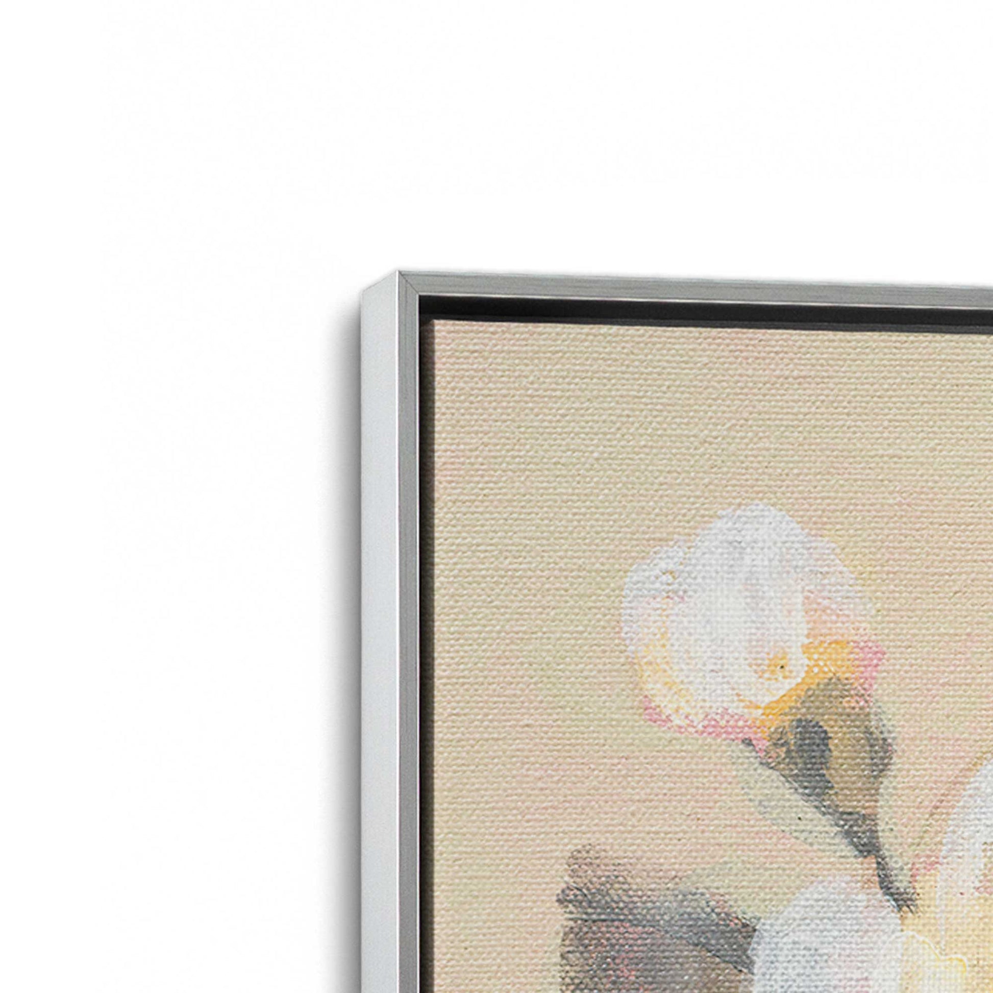 [Color:Polished Chrome], Picture of art in a Polished Chrome frame at an angle
