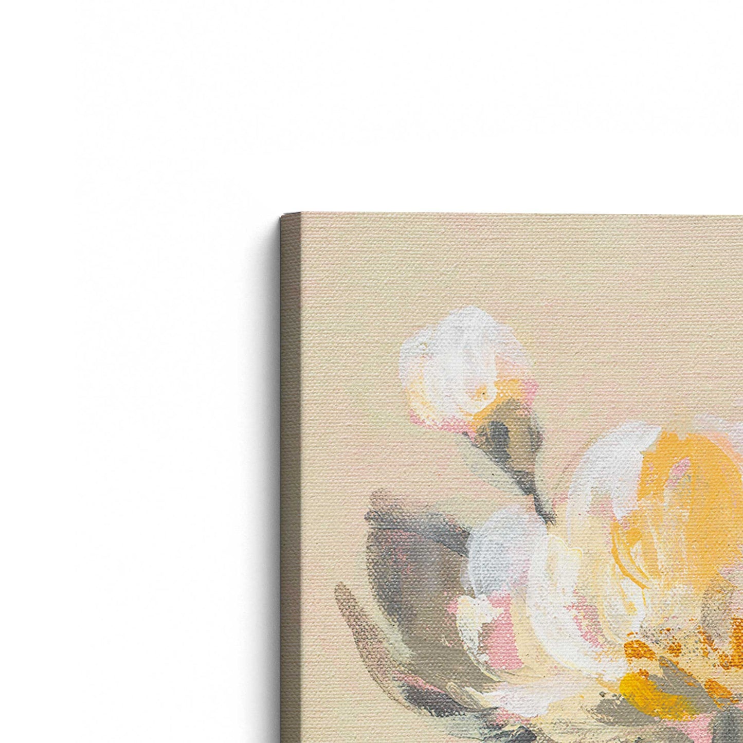 [Color:Stretched Canvas], Picture of the corner of the art