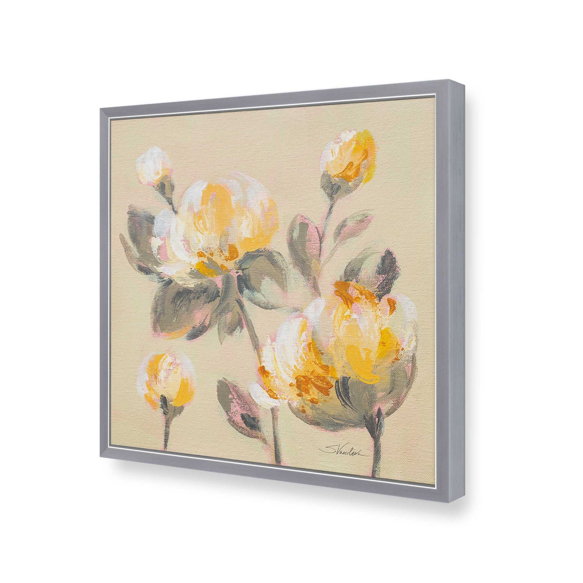 [Color:Polished Chrome], Picture of art in a Polished Chrome frame of the corner