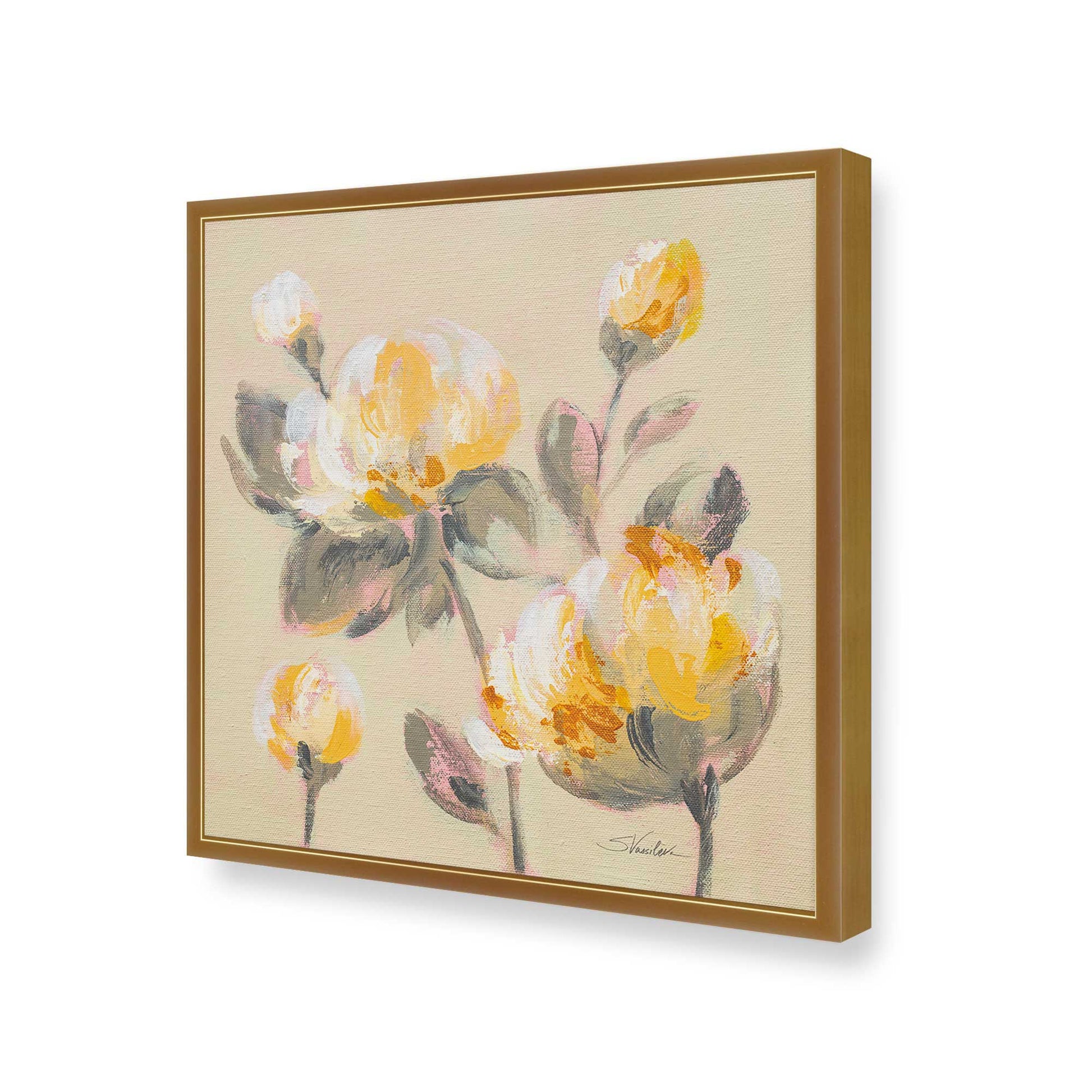 [Color:Polished Gold], Picture of art in a Polished Gold frame of the corner