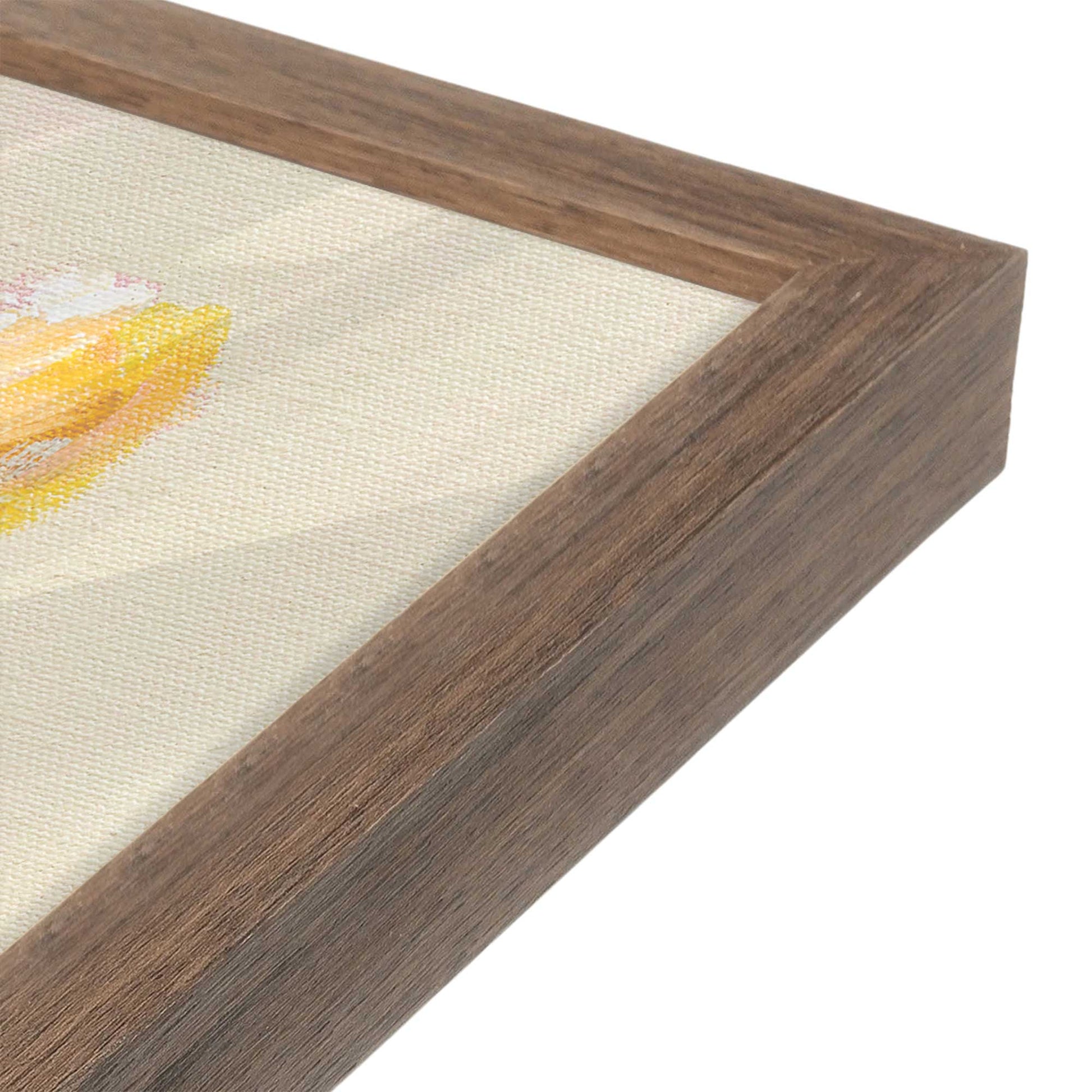 [Color:Walnut], Picture of art in a Walnut frame at an angle