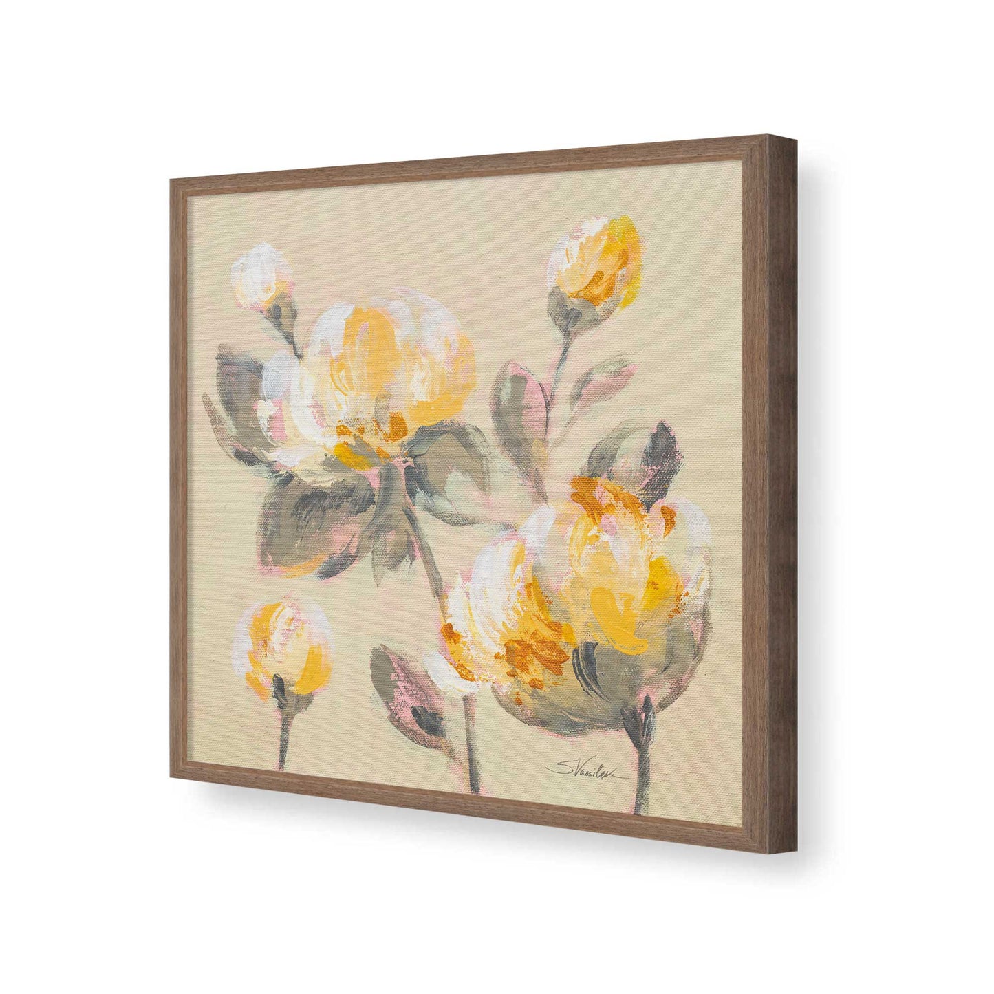 [Color:Walnut], Picture of art in a Walnut frame of the corner