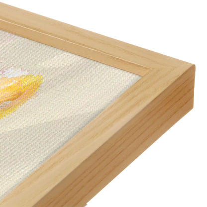 [Color:American Maple], Picture of art in a American Maple frame at an angle