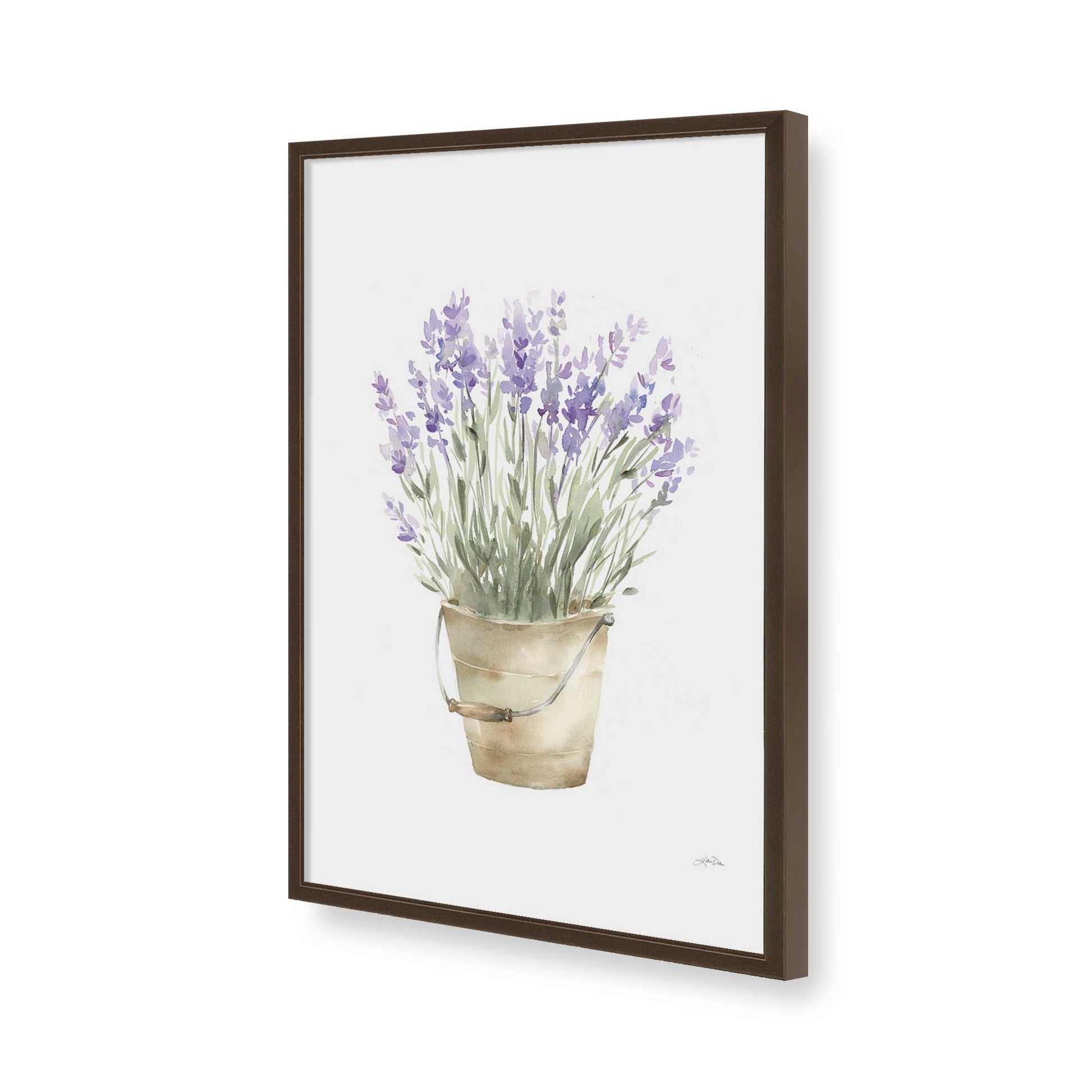 [Color:Brown], Picture of art in a Brown frame of the corner