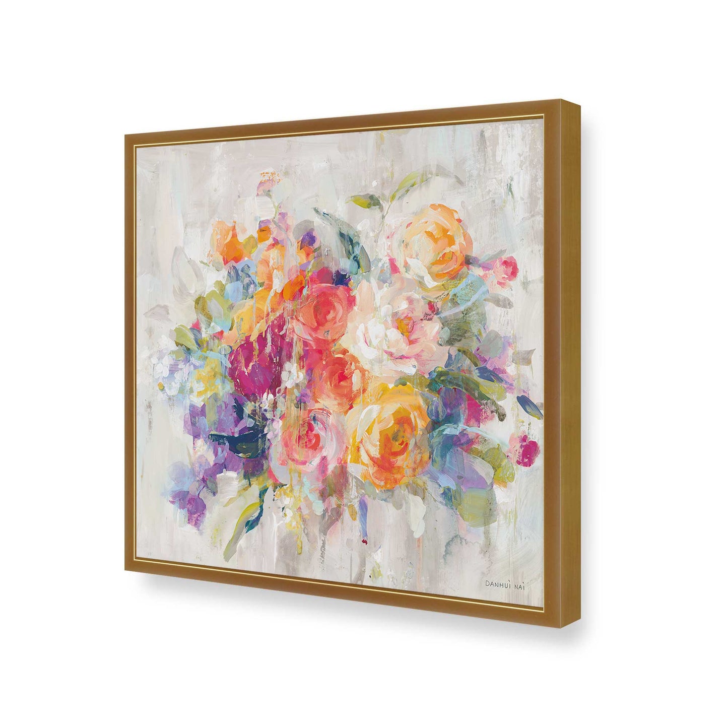 [Color:Polished Gold], Picture of art in a Polished Gold frame of the corner