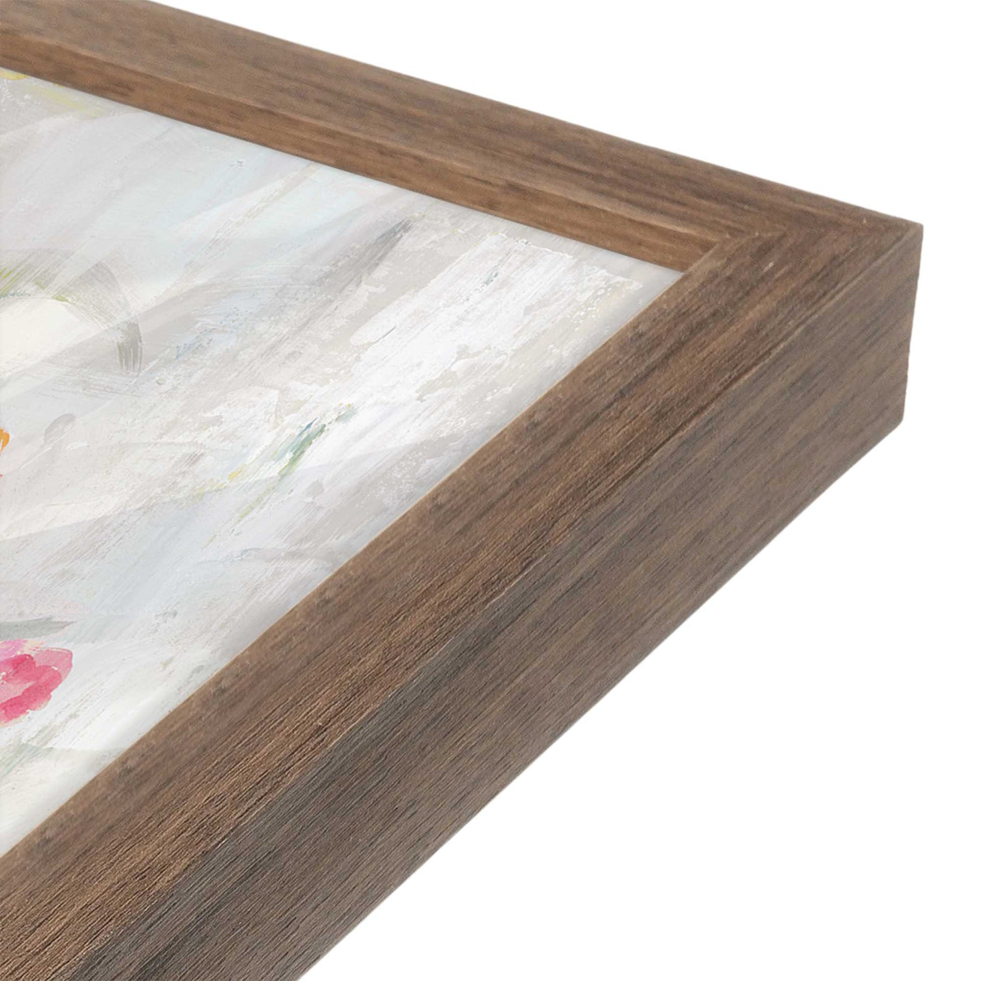 [Color:Walnut], Picture of art in a Walnut frame at an angle