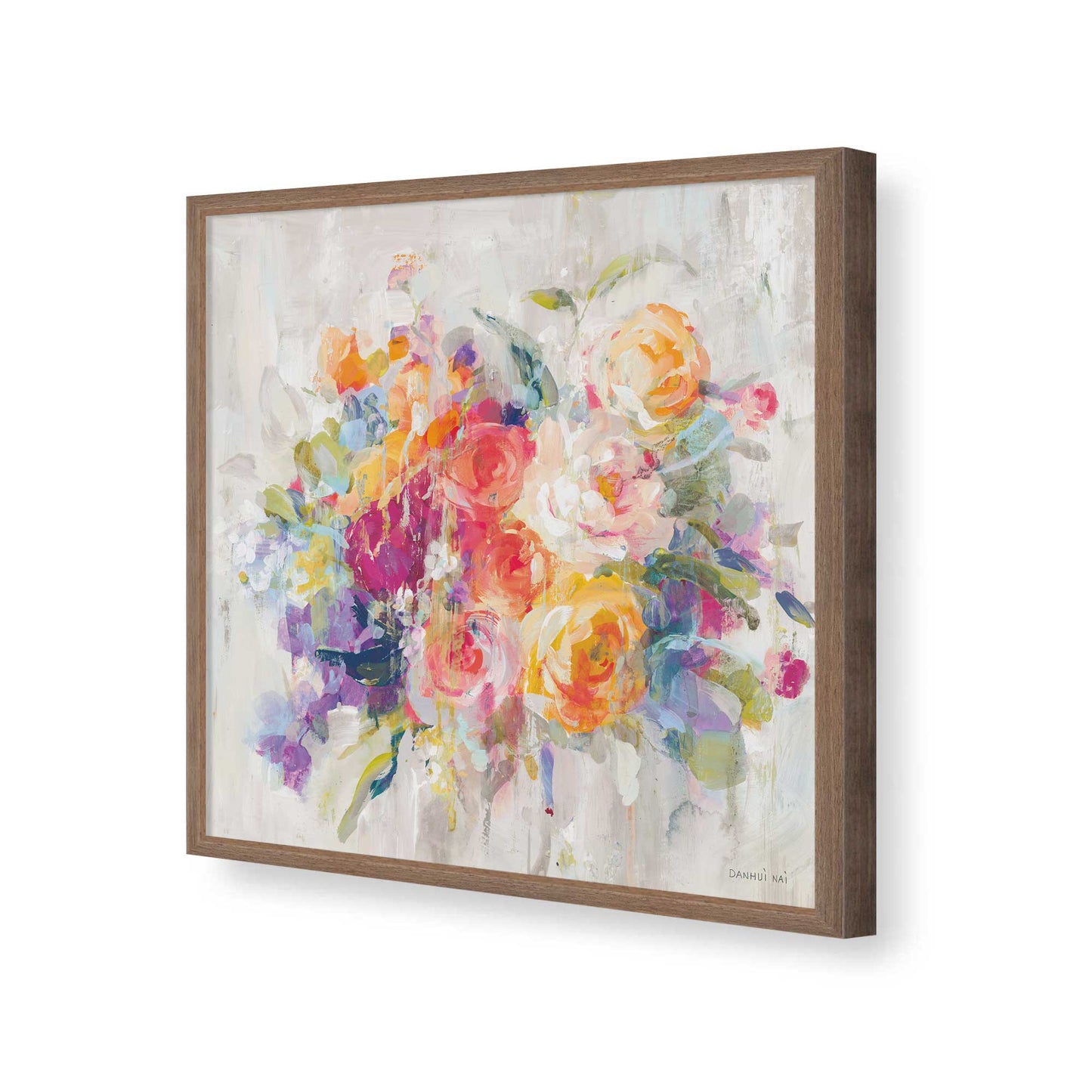 [Color:Walnut], Picture of art in a Walnut frame of the corner