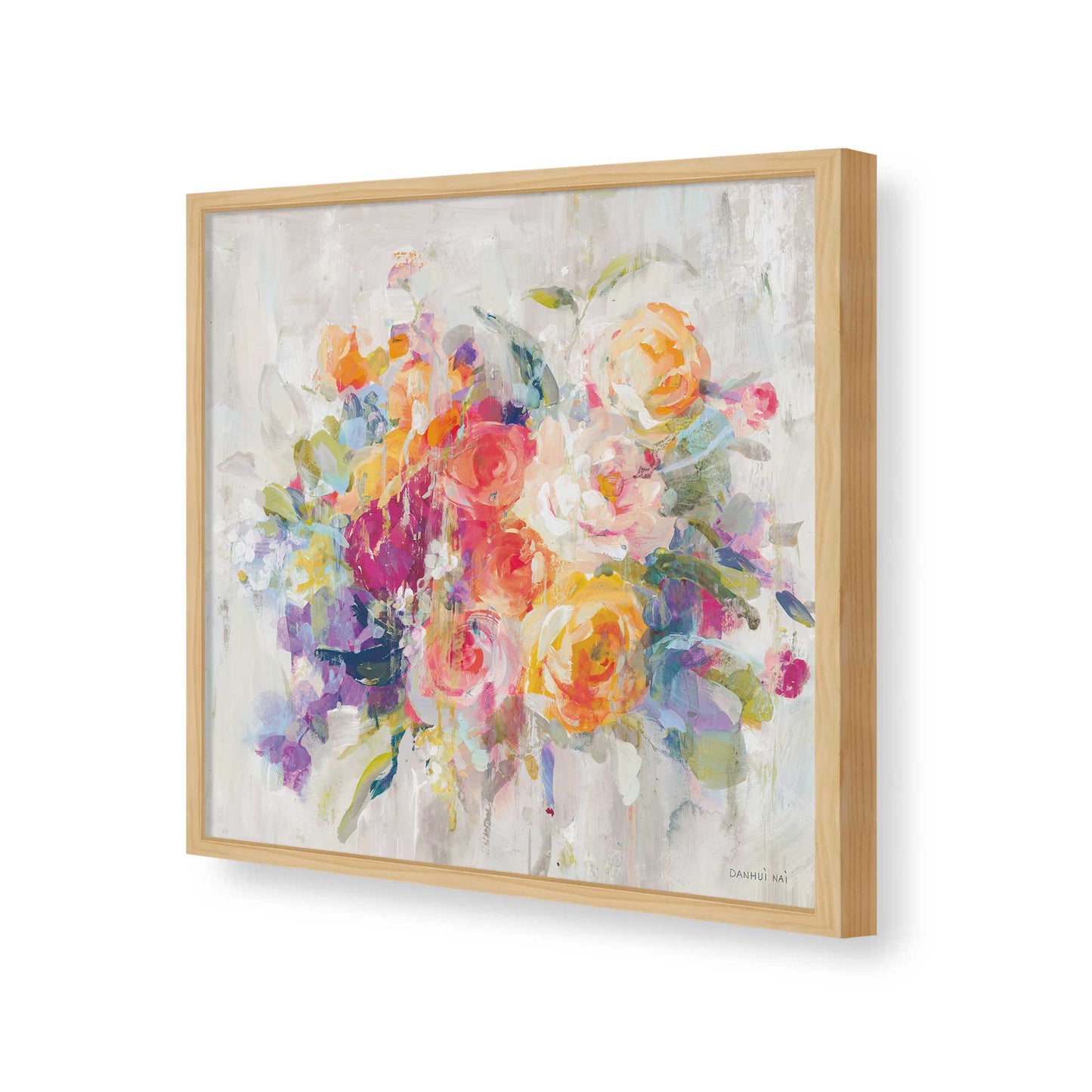 [Color:American Maple], Picture of art in a American Maple frame of the corner