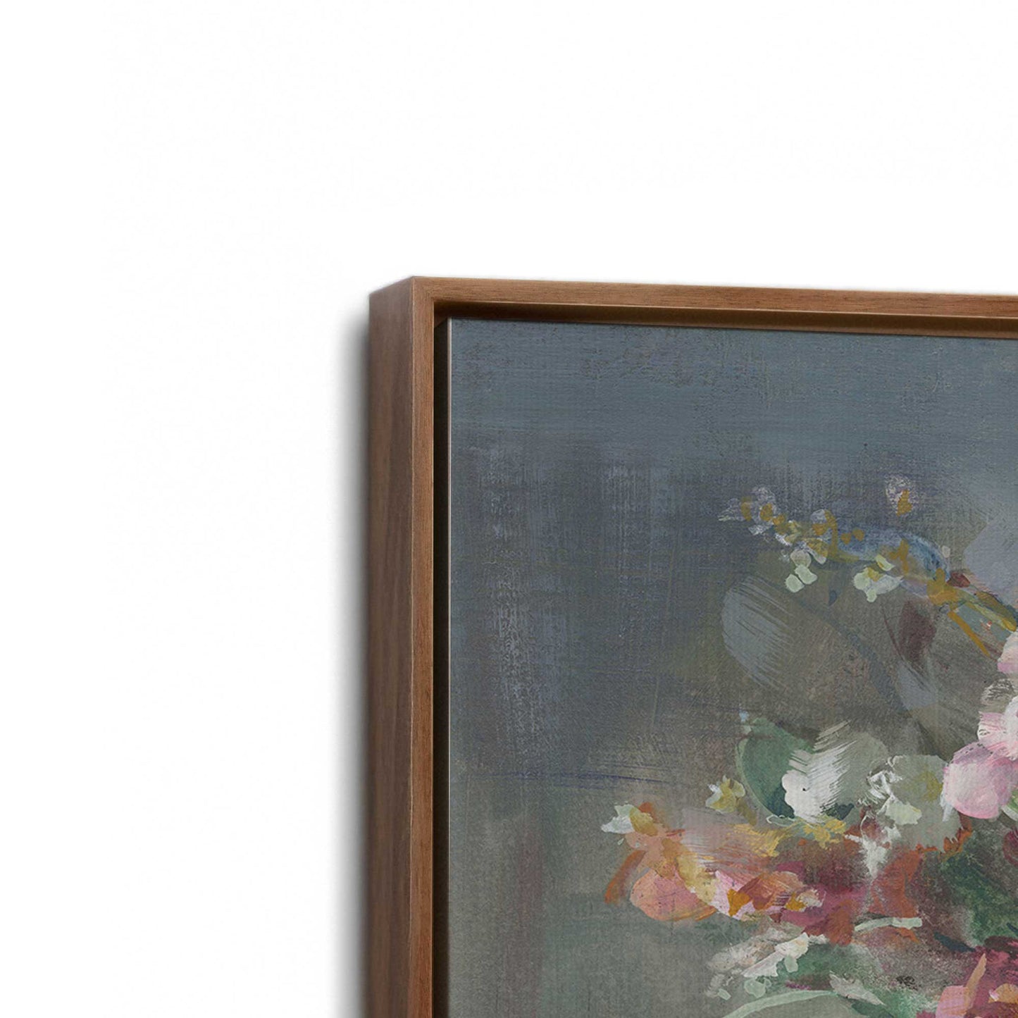 [Color:Walnut], Picture of art in a Walnut frame at an angle
