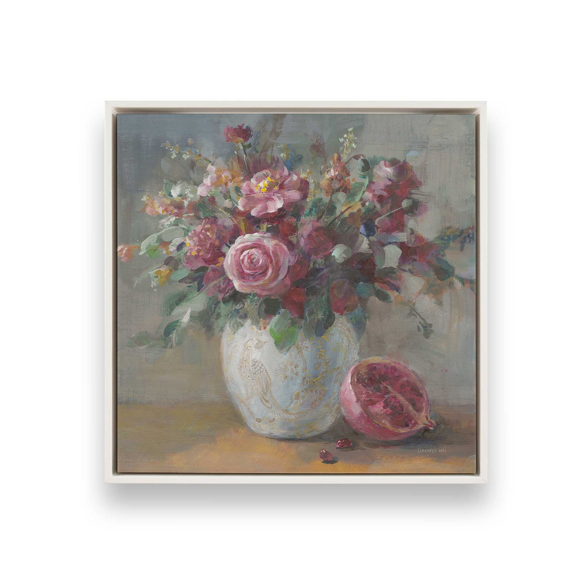 [Color:Opaque White], Picture of art in a White frame