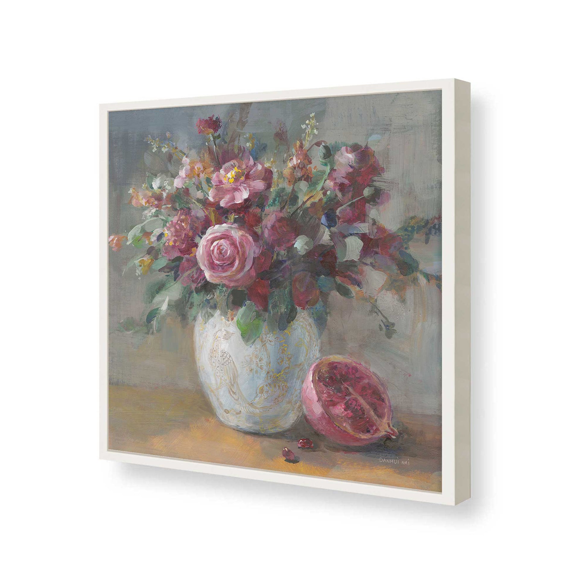 [Color:Opaque White], Picture of art in a Opaque White frame of the corner