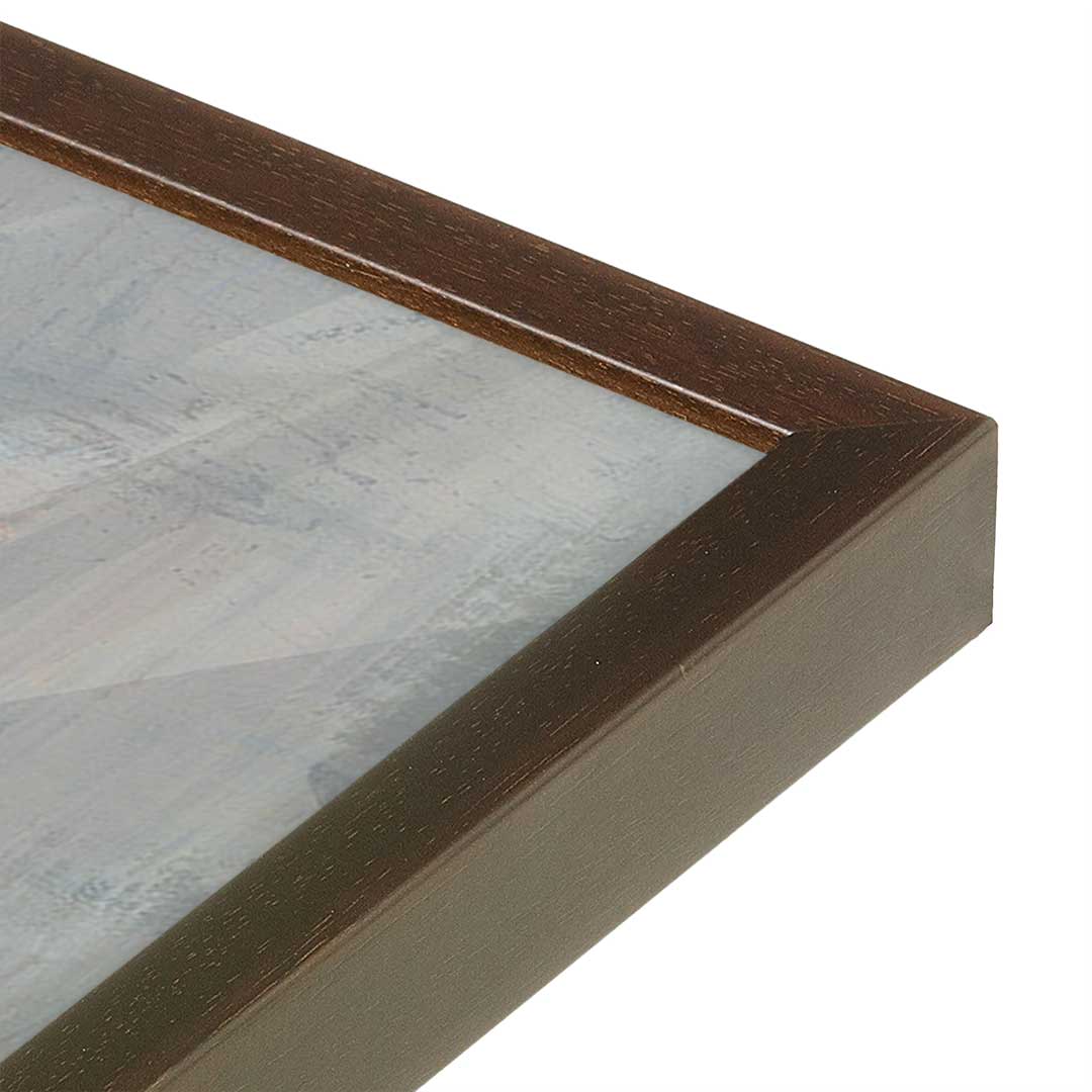 [Color:Espresso], Picture of art in a Espresso frame at an angle