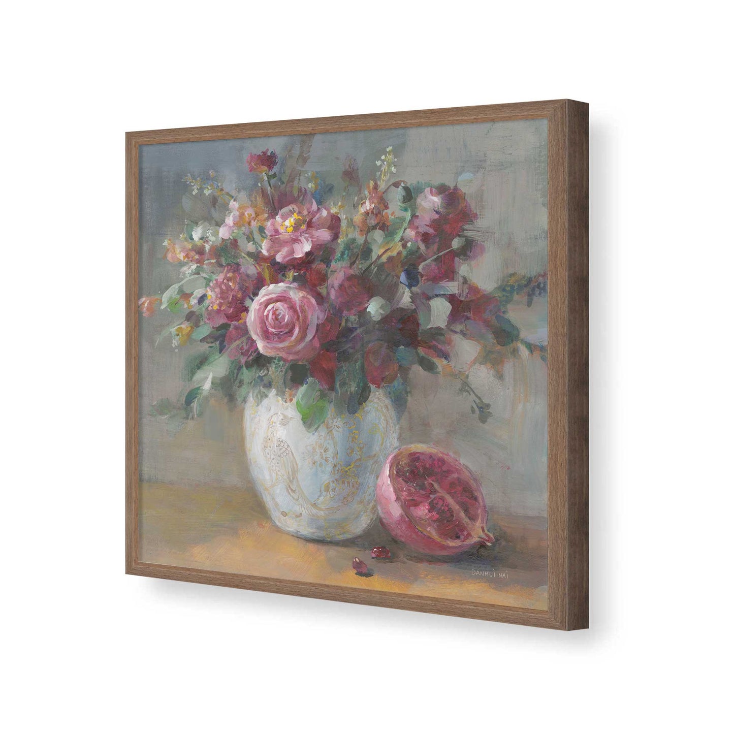 [Color:Walnut], Picture of art in a Walnut frame of the corner