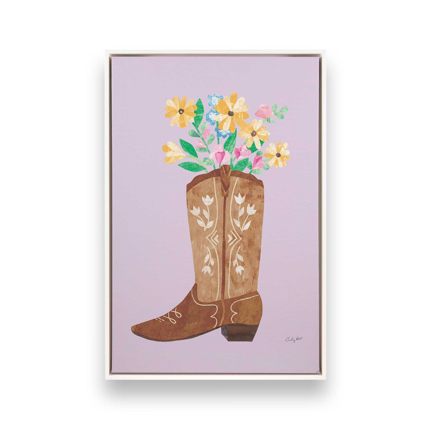 [Color:Opaque White], Picture of art in a White frame