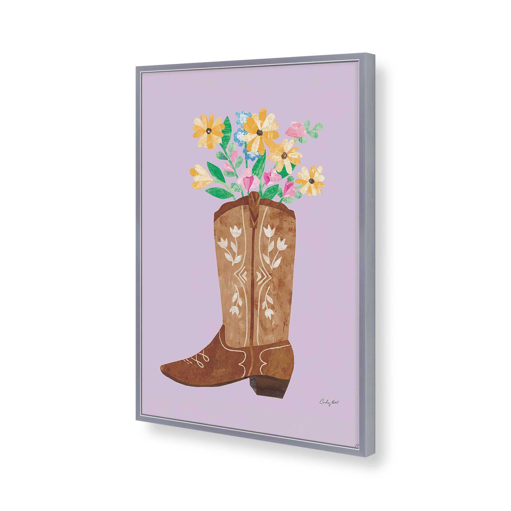 [Color:Polished Chrome], Picture of art in a Polished Chrome frame of the corner