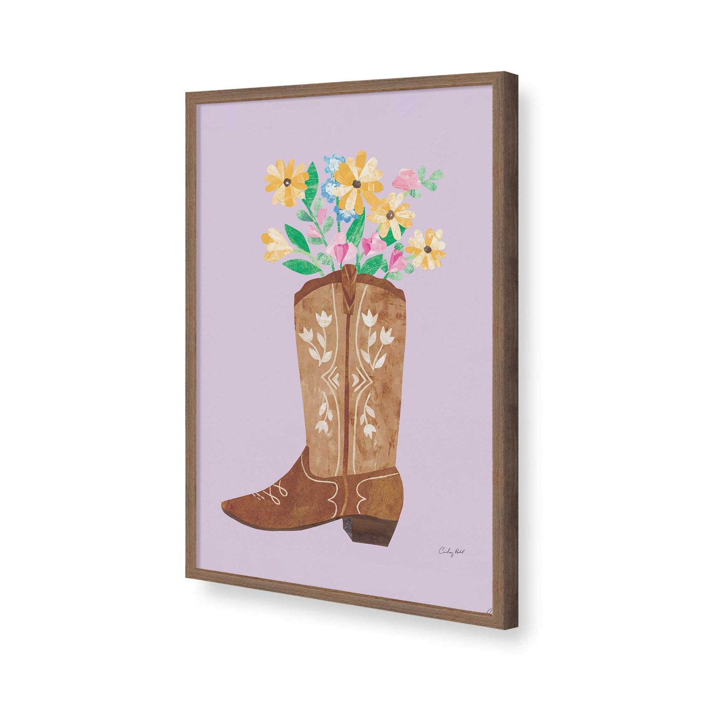 [Color:Walnut], Picture of art in a Walnut frame of the corner