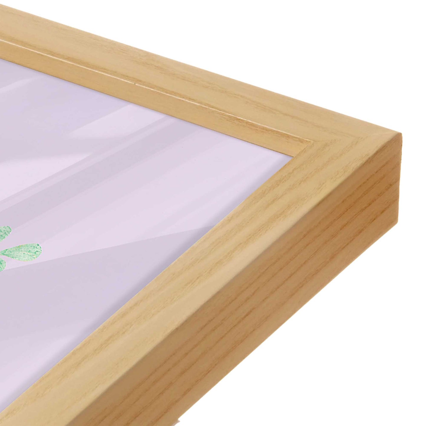 [Color:American Maple], Picture of art in a American Maple frame at an angle