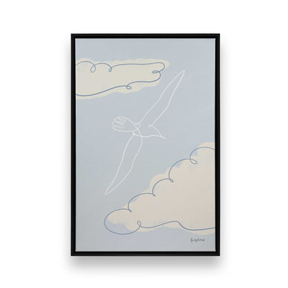 [Color:Satin Black], Picture of art in a Satin Black frame