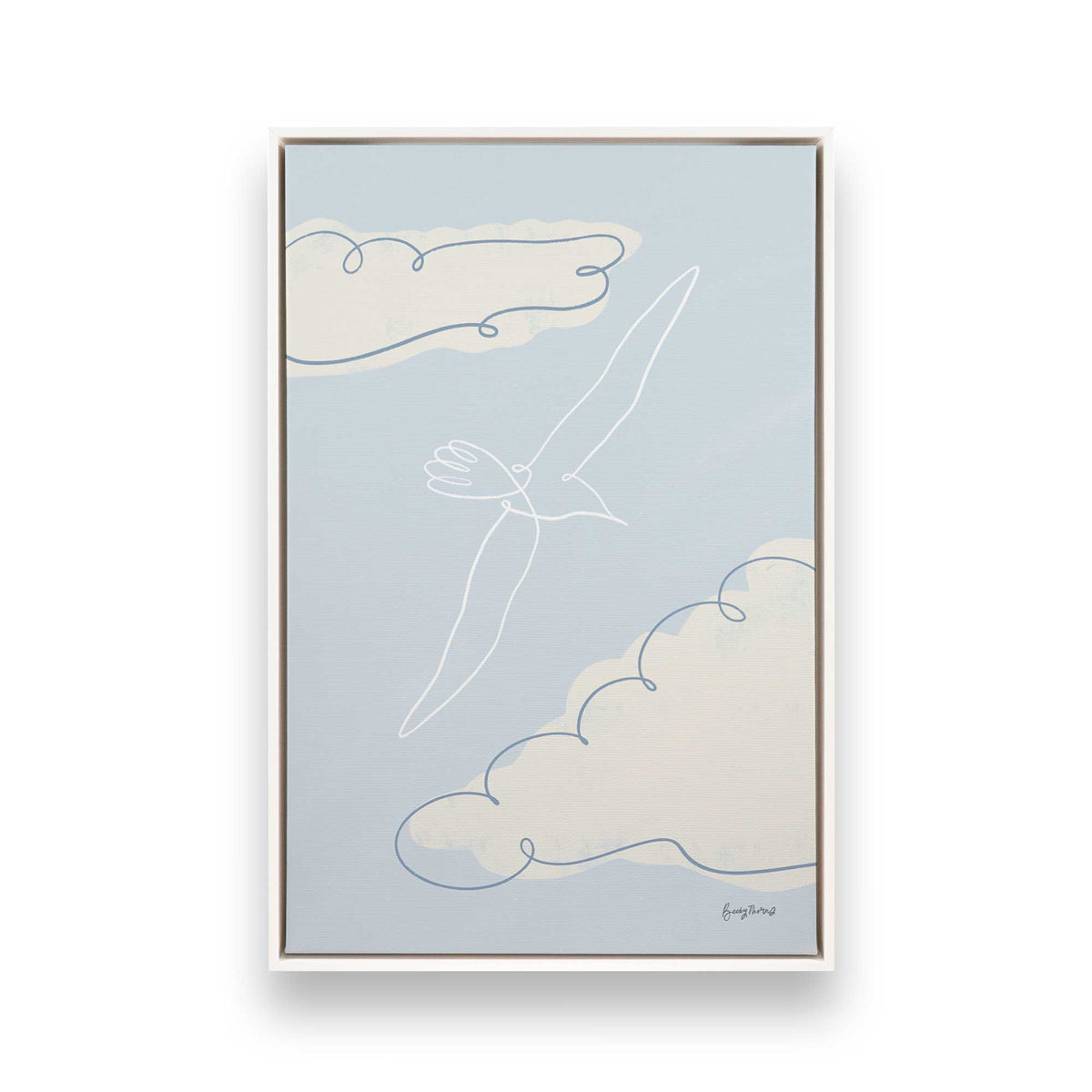 [Color:Opaque White], Picture of art in a White frame